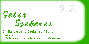 felix szekeres business card